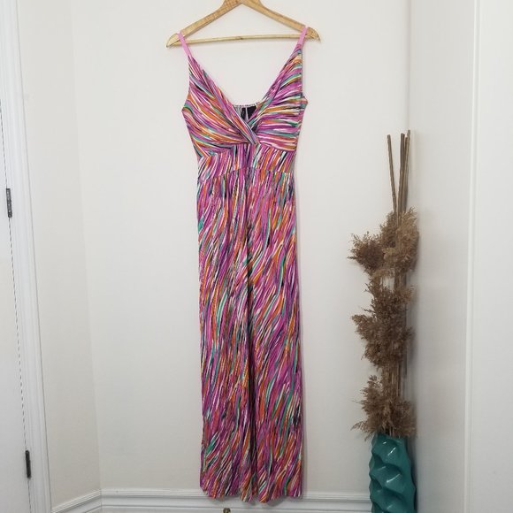 new directions Dresses & Skirts - New Directions | Striped Twist Front Maxi Dress XL